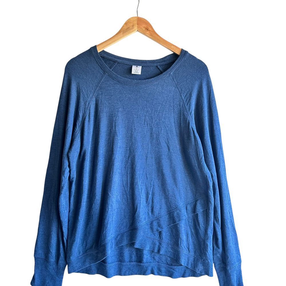 Active Life Sweatshirt Blue Athleisure Large Pullover Long Sleeve